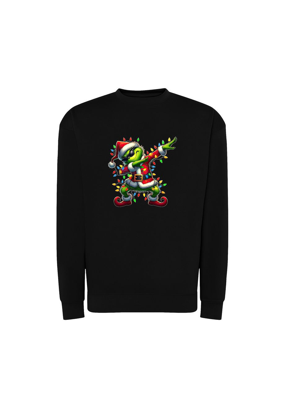 Черный новогодний свитшот с принтом "гринч на вайбе". гринч (10114802913) ТiШОТКА (368570841)