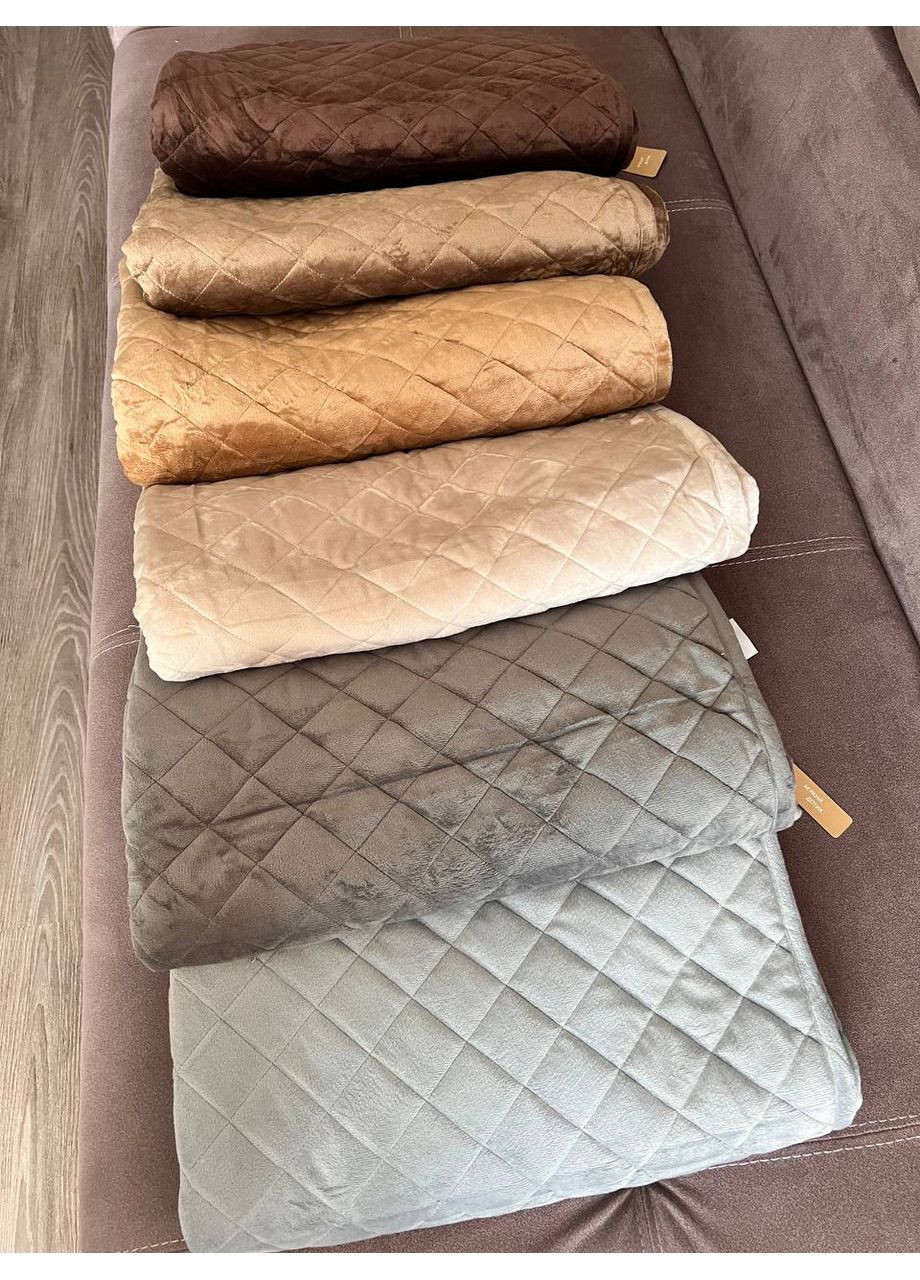 Накидки-дивандеки покривало велюрове 3 в 1 на диван та крісла, покривало дивандек накидка універсальна на 3 полотна No Brand (356103824)