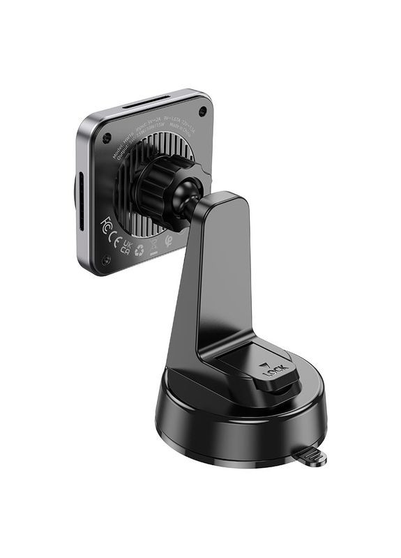 Автодержатель HW16+ Wireless Charging 15W, крепление на торпеду, магнит, Black, Box Hoco (371388356)