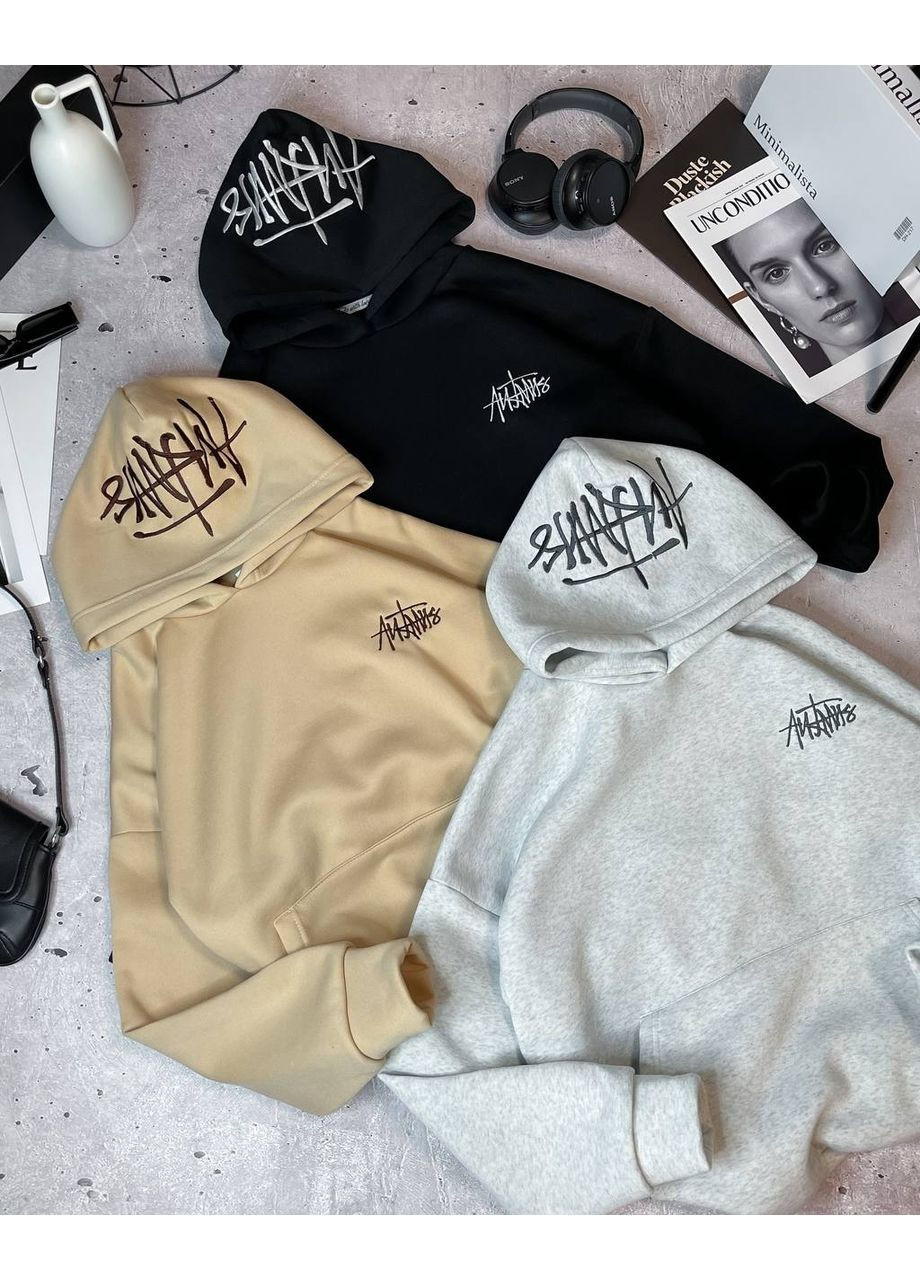 Худі з вишивкою оверсайз якісна тринитка на флісі Україна (362194001)