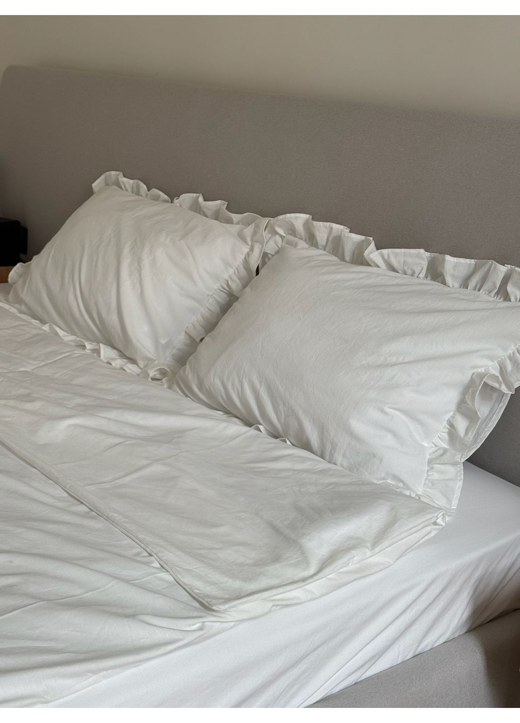 Постельное белье Вареный хлопок Полутораспальный IN.HOME_UA варена бавовна з Рюшами (349446643)