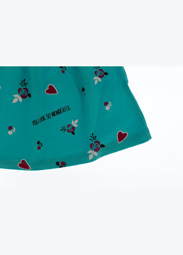 Зелена сукня з довгим рукавом трикотажна i miss you зелена 128 см (34463) BABYKROHA (323469234)