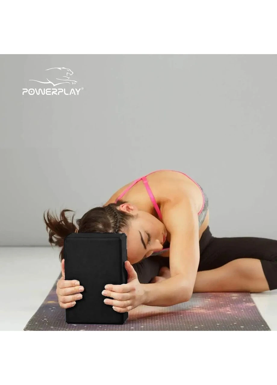 Блоки для йоги 4006 Yoga Brick EVA 2 штуки, Black PowerPlay (384296876)