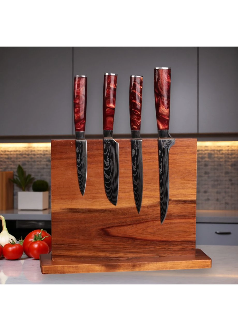Набір кухонних ножів Kitchen 11в1 (Red) Magura (362044902)