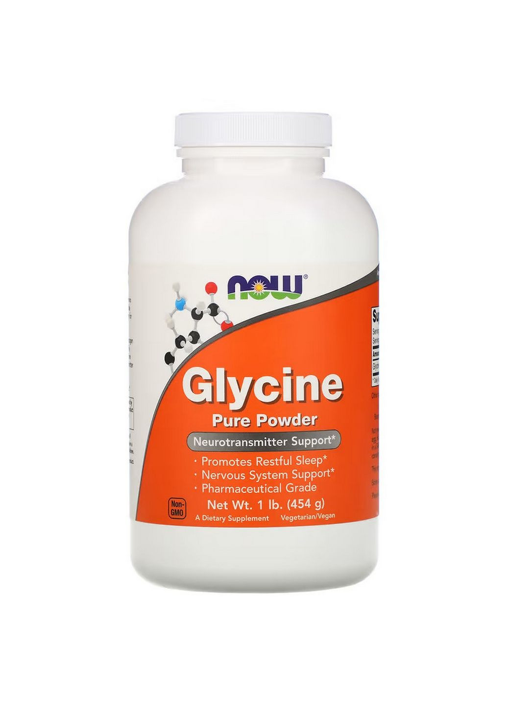 Аминокислота Glycine Pure Powder, 454 грамм Now (293418568)