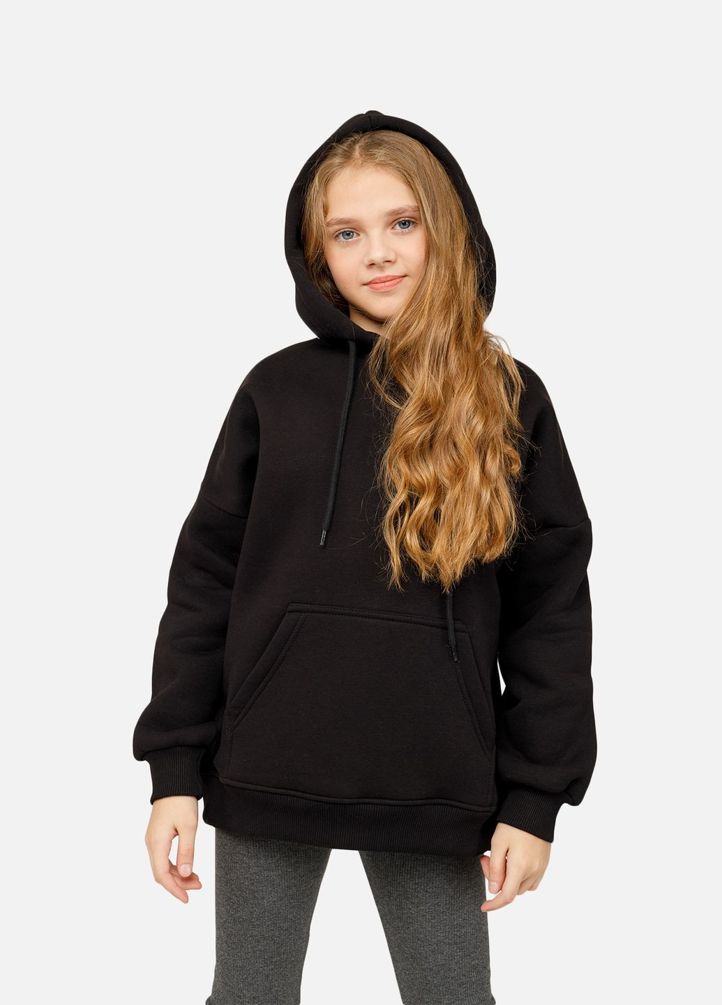 Худі для дівчинки колір чорний ЦБ-00261370 Yuki (305613350)