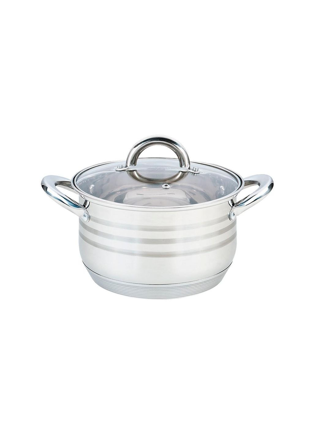 Каструля з кришкою 20 см 3.9 л із неіржавкої сталі жароміцна для кухні Maestro (368674660)