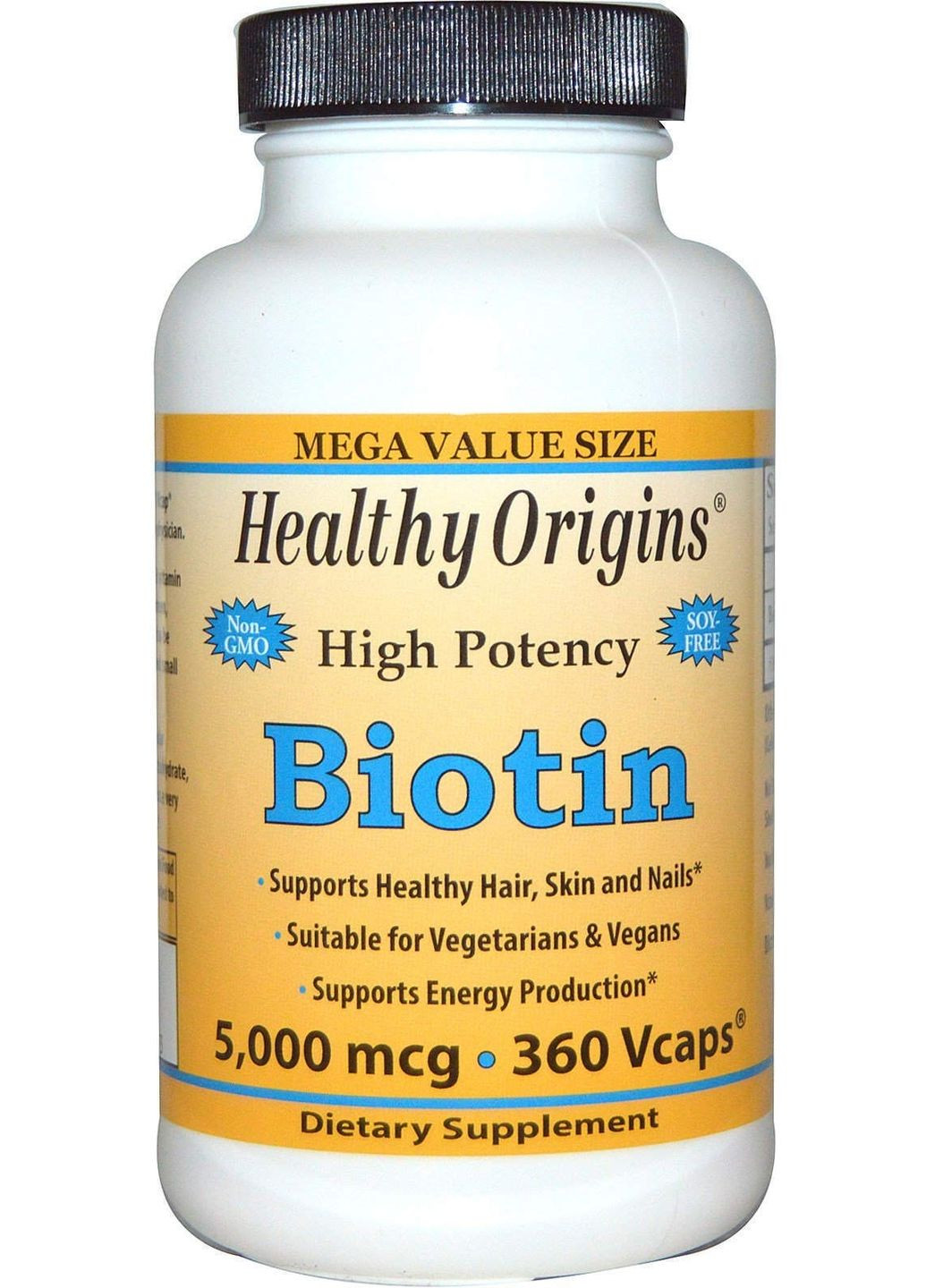Харчова добавка "Biotin" 5000 mg 360шт (1516029-40444957) Healthy Origins (368643078)