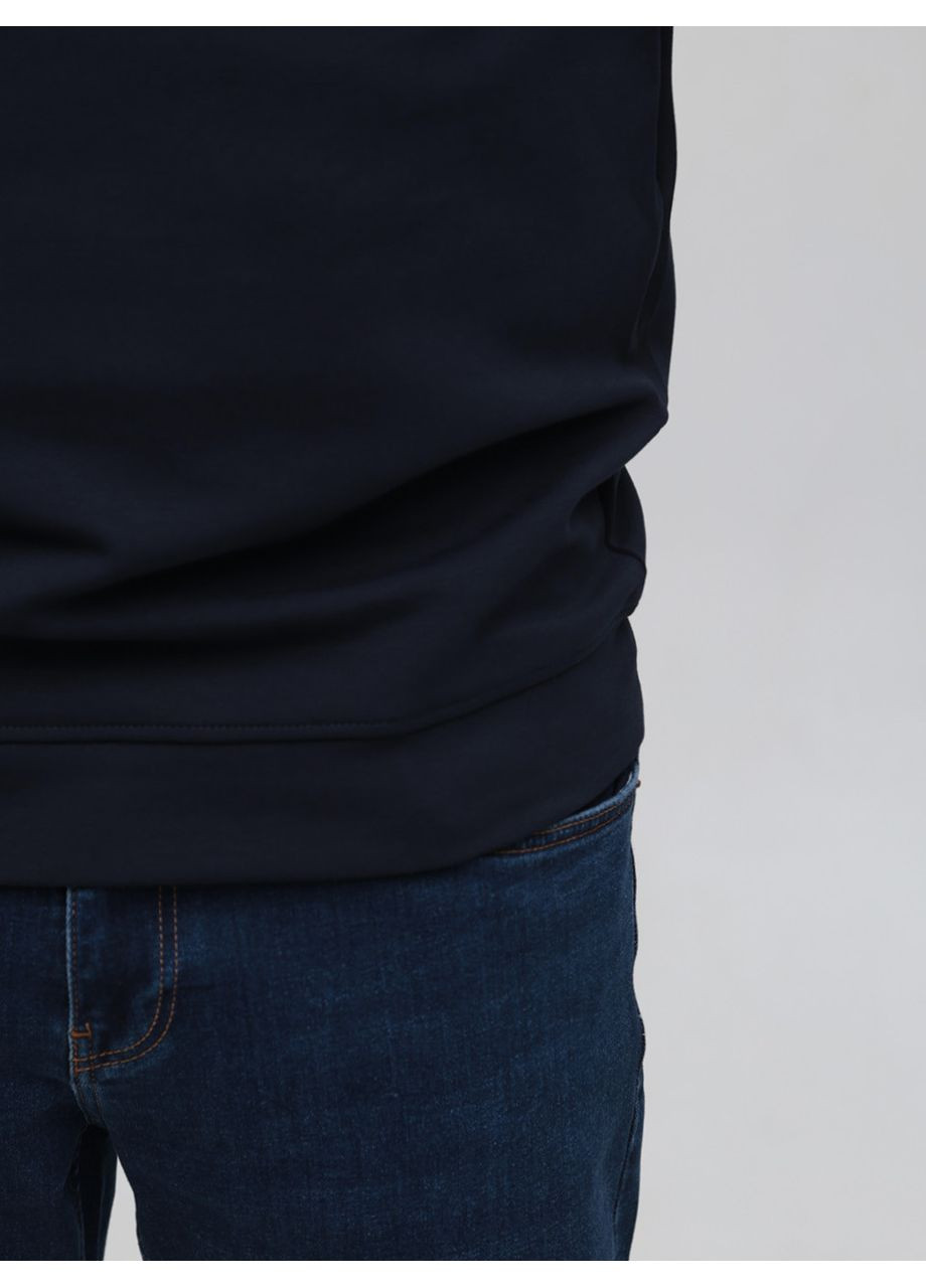 Темно-синий свитшот мужской темно-синий однотонный MarcoStar однотонный (363553828)