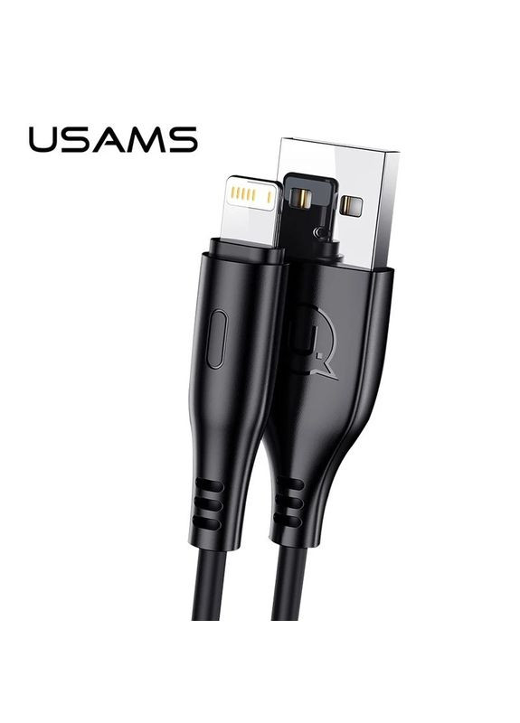 Кабель U18 (US-SJ266) Round USB — Lightning 2A 1 метр чорний USAMS (295376277)