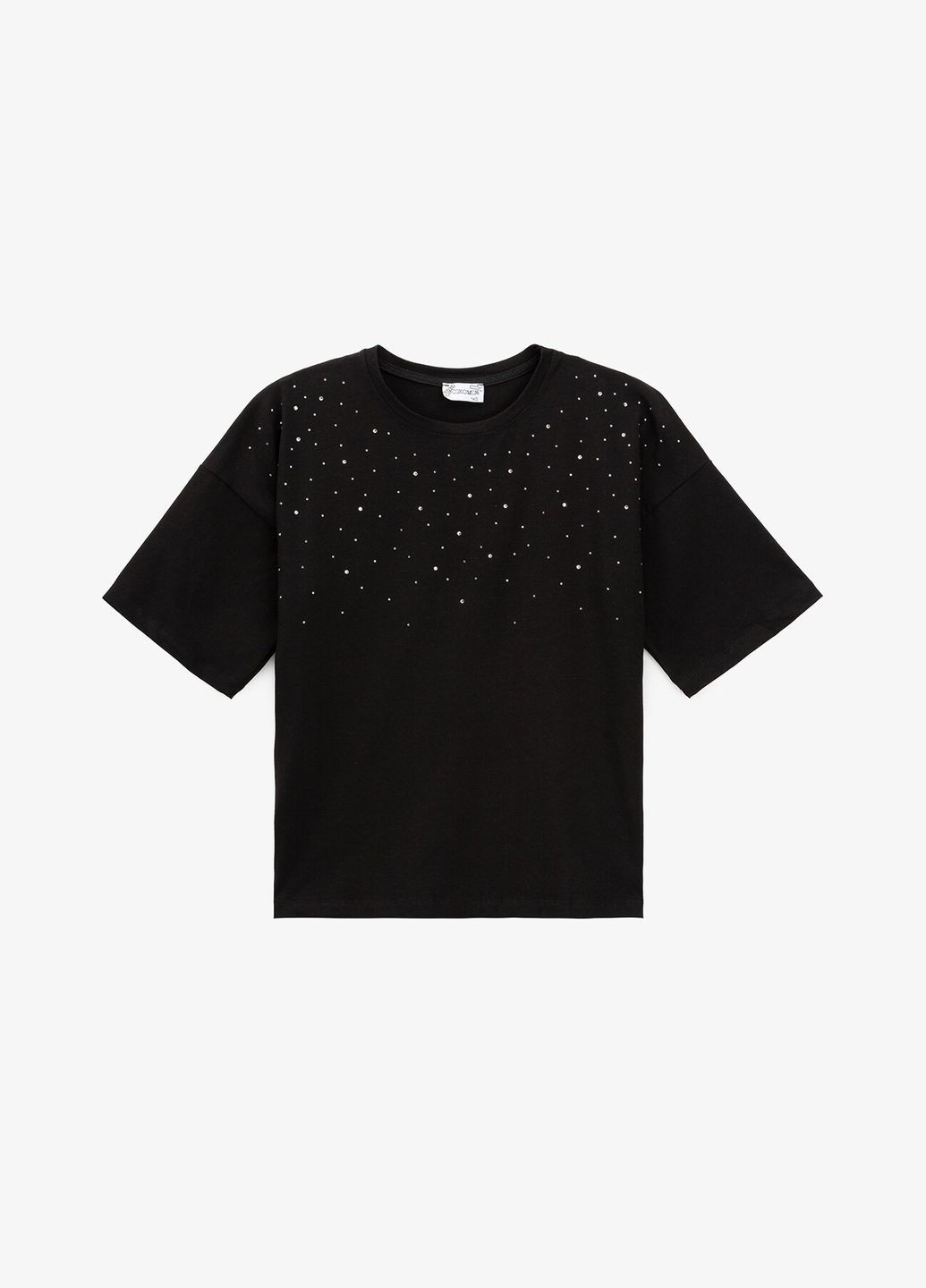 Чорна літня футболка для дiвчинки 251022 116 см shop (2000990934215) Benini