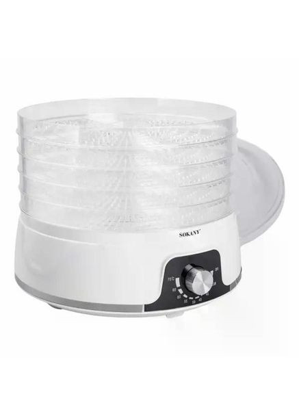 Сушилка для фруктов и овощей 5 лотков электросушилка с прозрачным корпусом для ягод и грибов (FS347) Sokany (361385238)