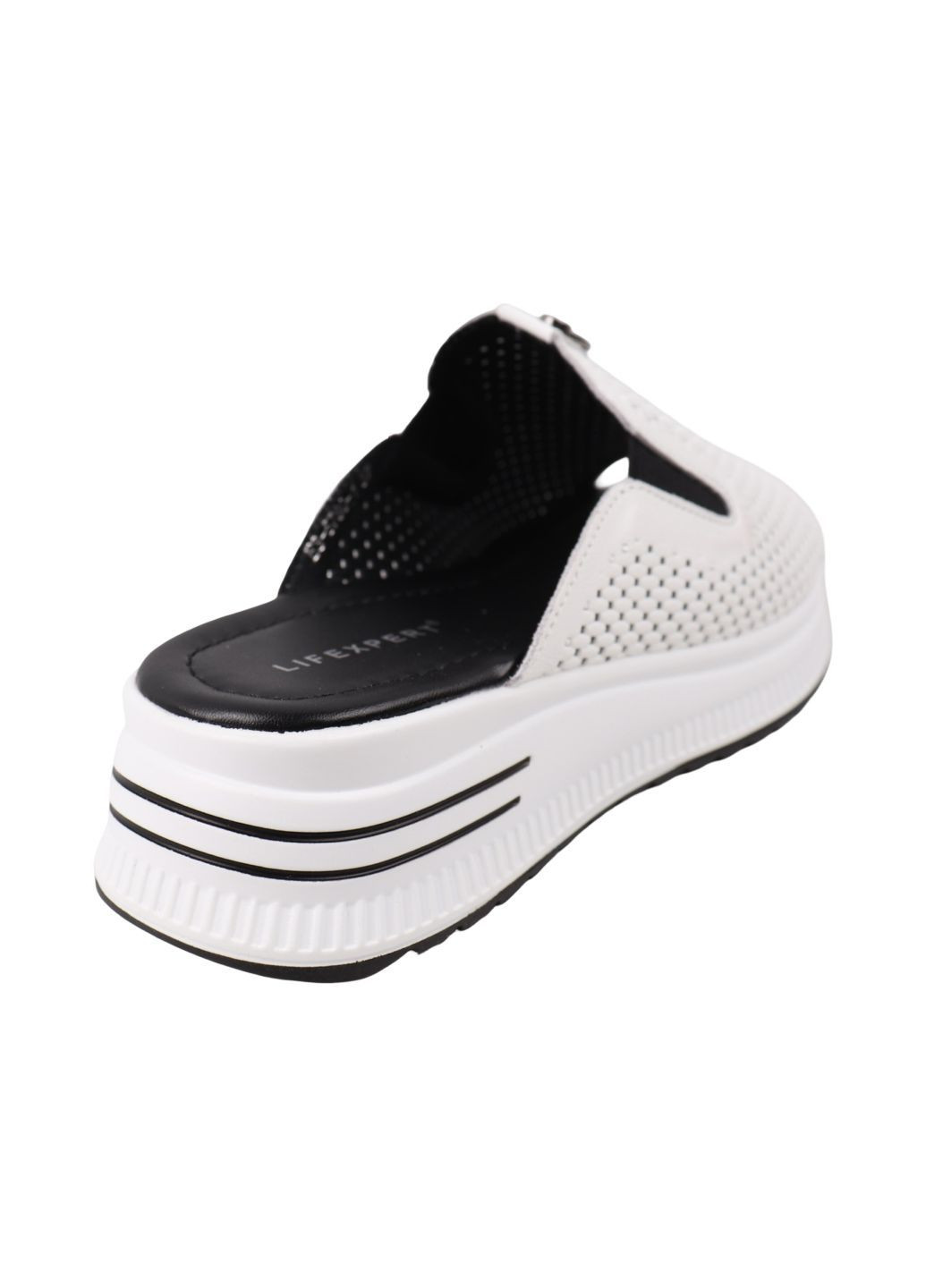 Белые шлепанцы женские белые натуральная кожа Lifexpert