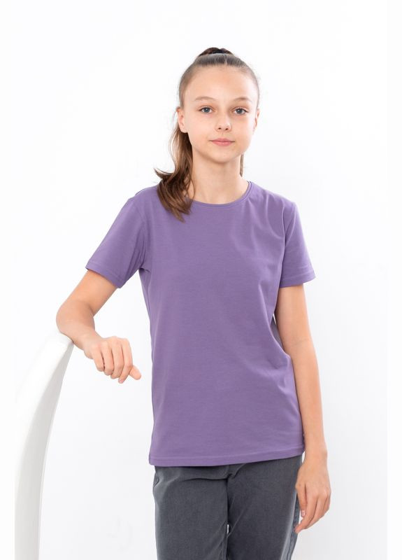 Фиолетовая летняя футболка для девочки (подростковая) Носи своє