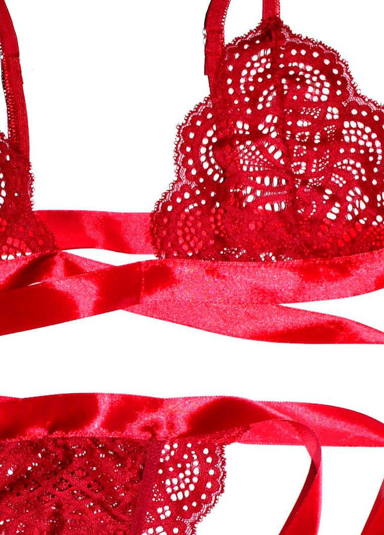 Бордовий демісезонний еротичний комплект Langsha