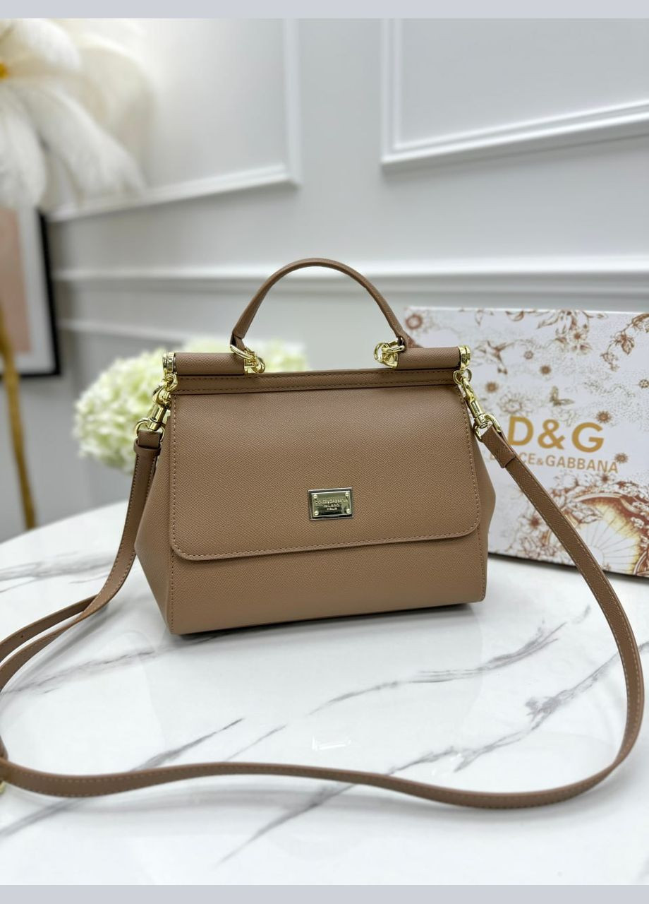 Сумка Дольче Габана Sicily Medium - коричневый 26cm No Brand (322394083)
