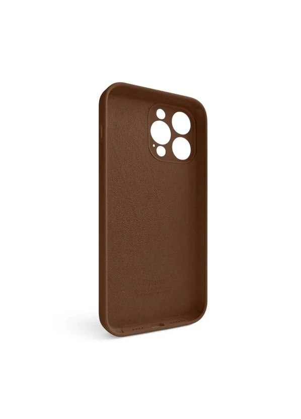 Силиконовый чехол для смартфона с закрытой камерой коричневый. No Brand 15 Pro Max (393459636)