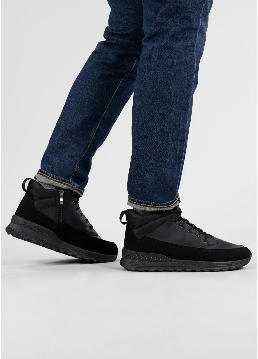 Черевики чоловічі зимові з хутром чорні (4303) Progress (363839665)