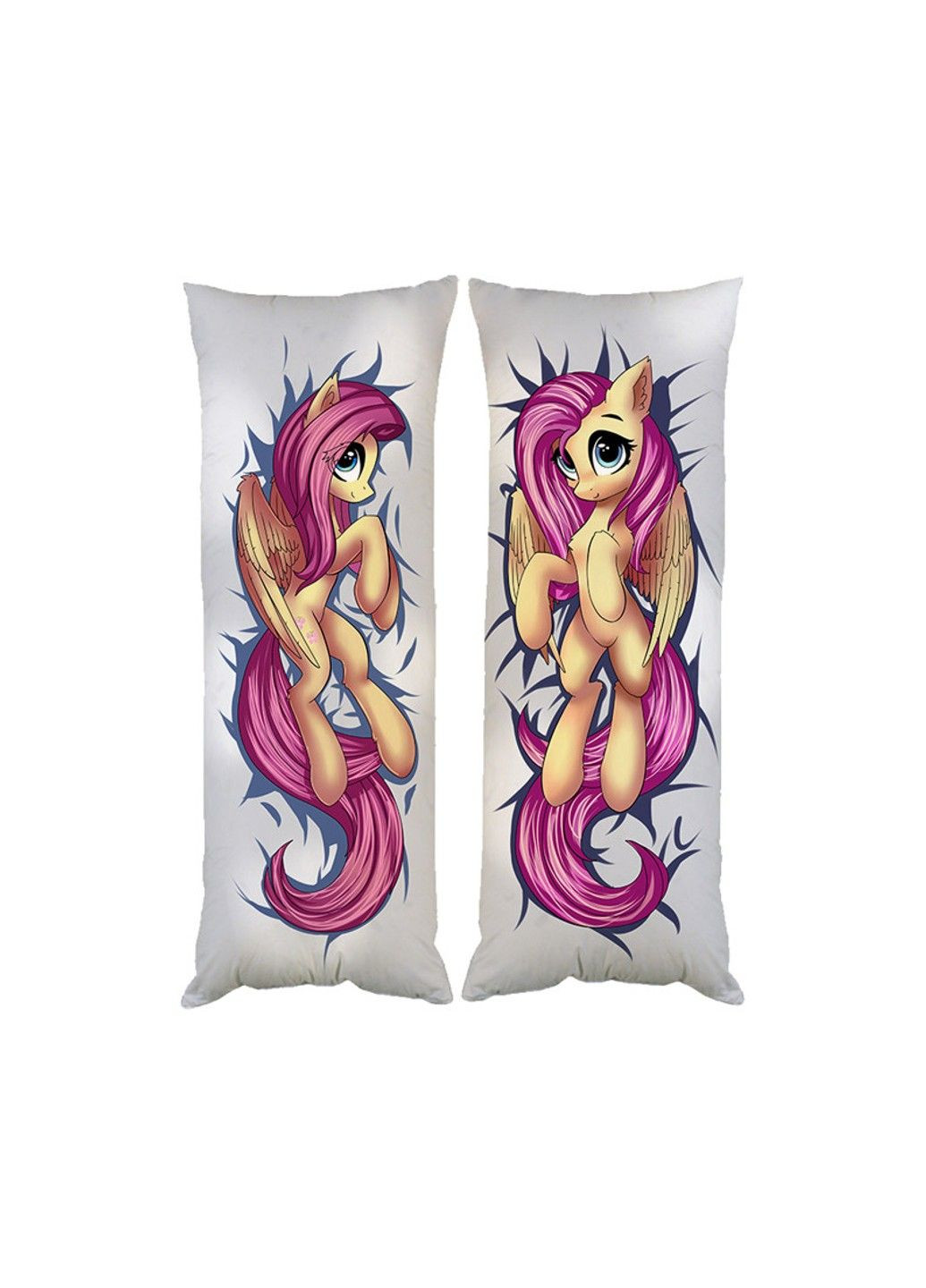 Подушка дакимакура Флаттершай Май Литл Пони декоративная ростовая подушка для обнимания двусторонняя No Brand (329432851)