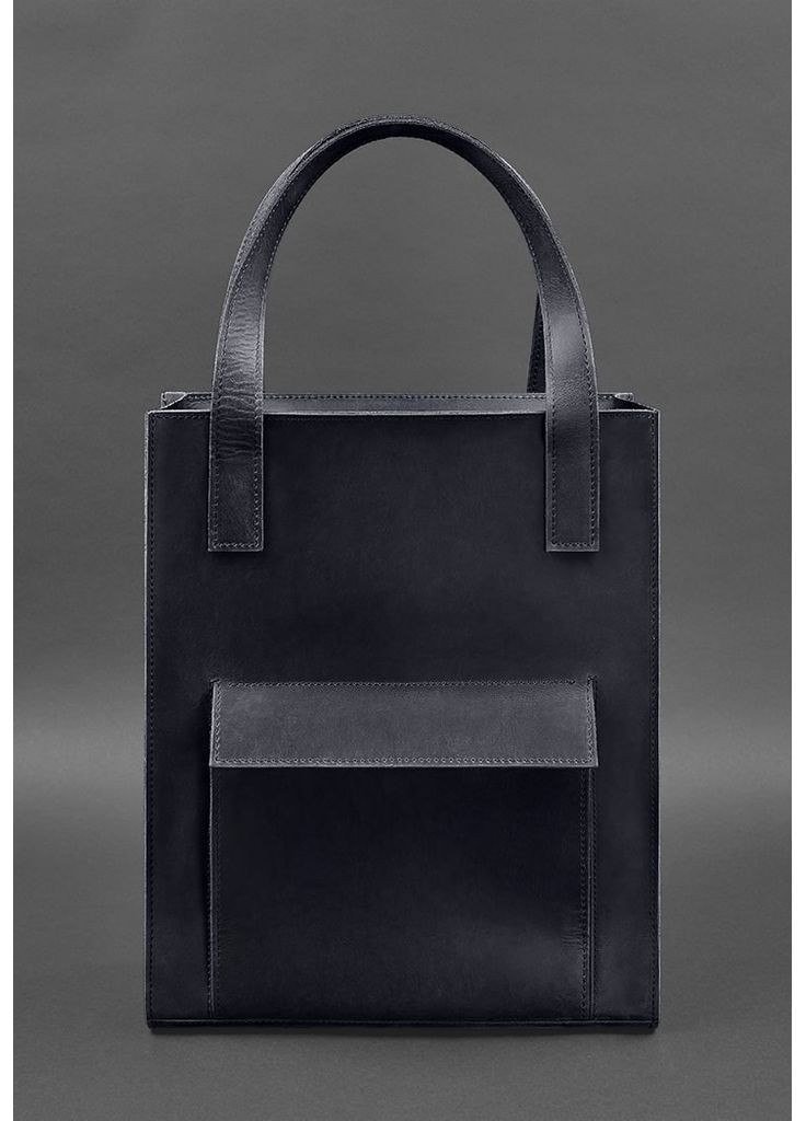 Кожаная женская сумка Бетси с карманом синяя Crazy Horse BlankNote шоппер (348359108)