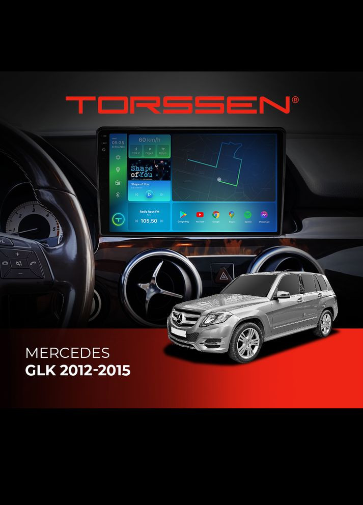 Штатна магнітола 2K Mercedes GLK 2012-2015 F98256 4G Carplay DSP Torssen (307087354)
