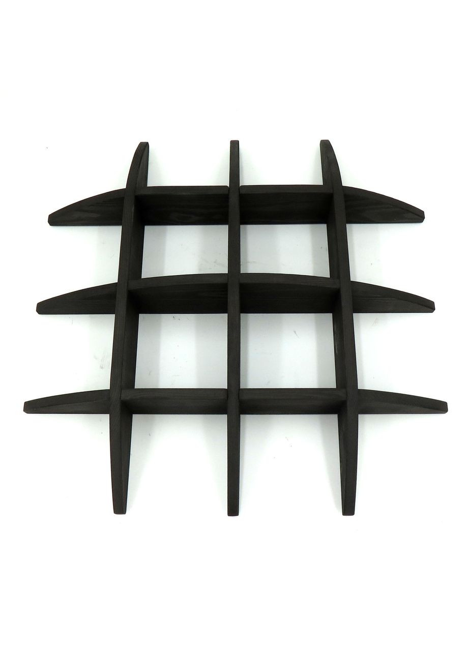 Настенная книжная полка из дерева Властелин венге (КПГ-001712) No Brand (328076557)