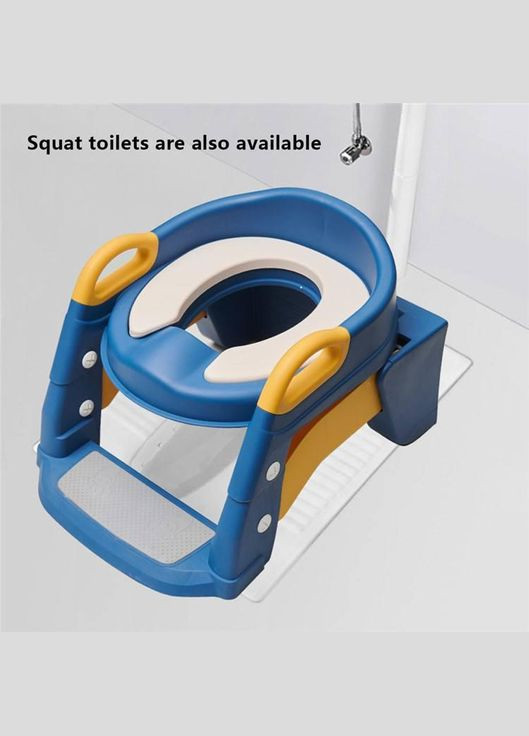 Детское складное сиденье на унитаз со ступенями и ручками 2в1 + Горшок No Brand (306554753)