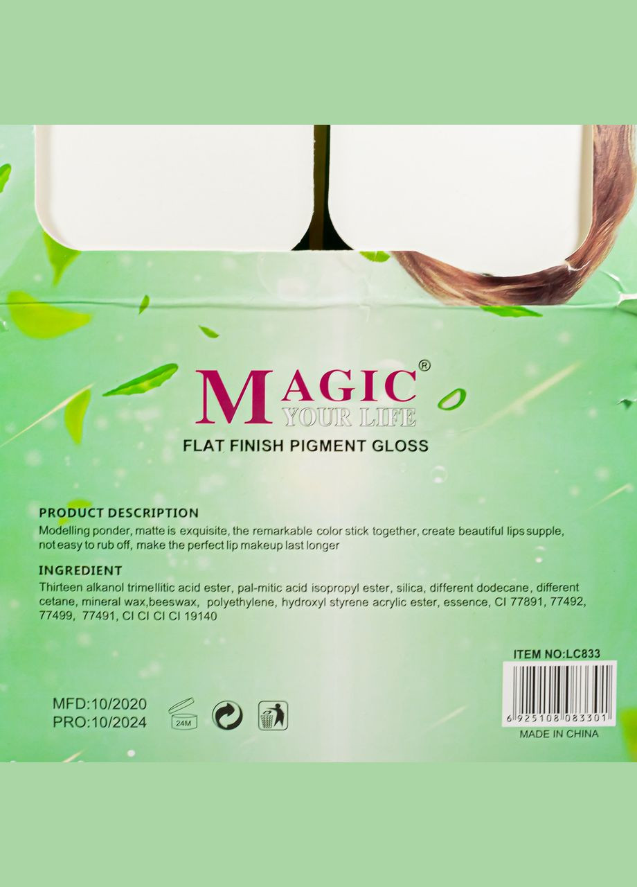 Блиск для губ глянсовий Aloe Vera з проявляючим кольором LC 833 Magic Your Life (367987209)