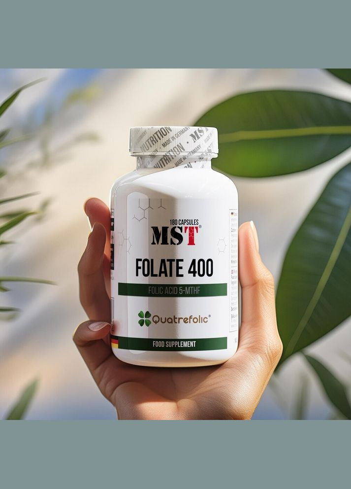 Витамины и минералы Folate 400 Quatrefolic, 180 капсул MST (322209375)