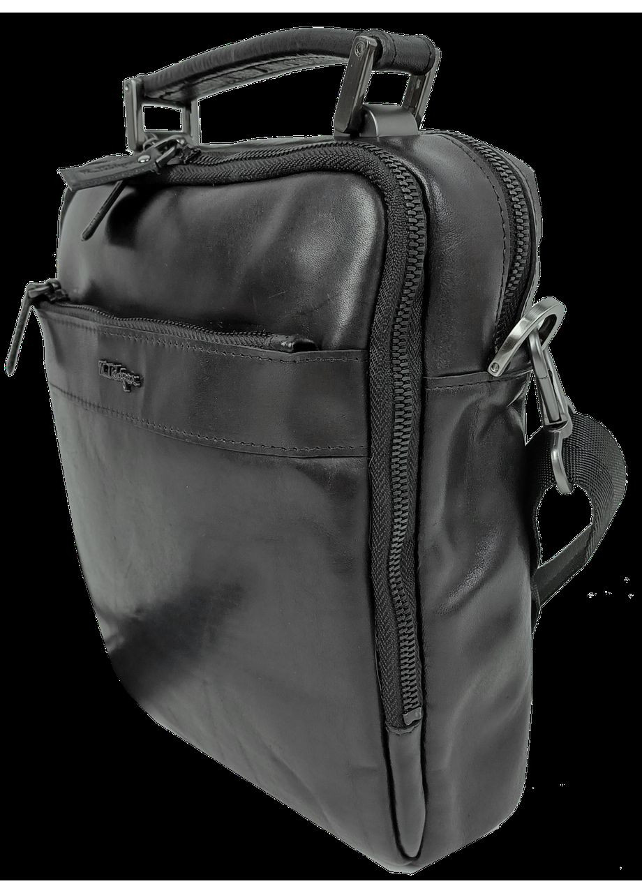 Чоловіча шкіряна сумка, борсетка чорна Mykhail Ikhtyar (365598745)