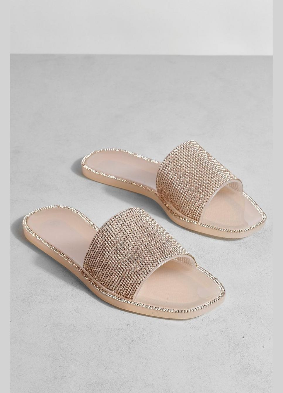 Розовые шлёпанцы Boohoo