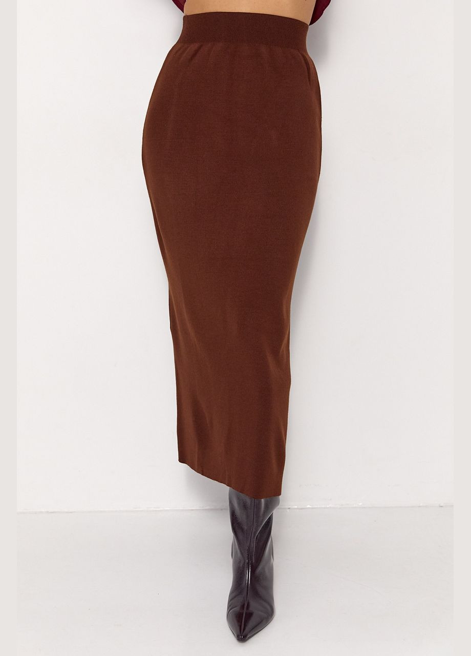 Тепла в'язана спідниця міді Lurex (308725393)