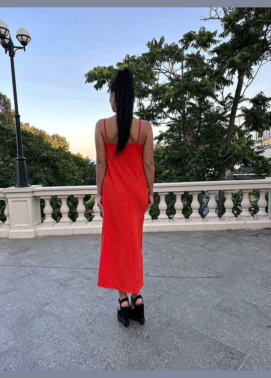 Помаранчева святковий, коктейльна, ділова, пляжна, повсякденний, вечірня сарафан жіночий No Brand однотонна