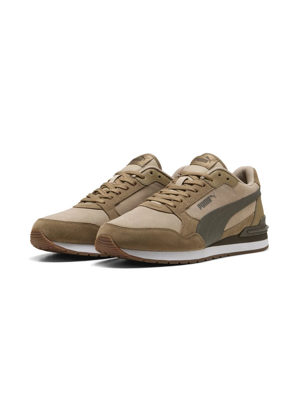 Бежеві всесезонні кросівки st runner v4 suede sneakers unisex Puma