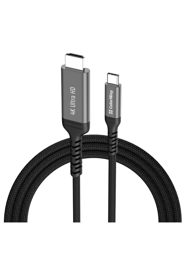 Кабель HDMI - USB Type-C (M/M), 4K/60 Гц, 2 м, Black (CW-CBCHD077-BK) Colorway (364861833)
