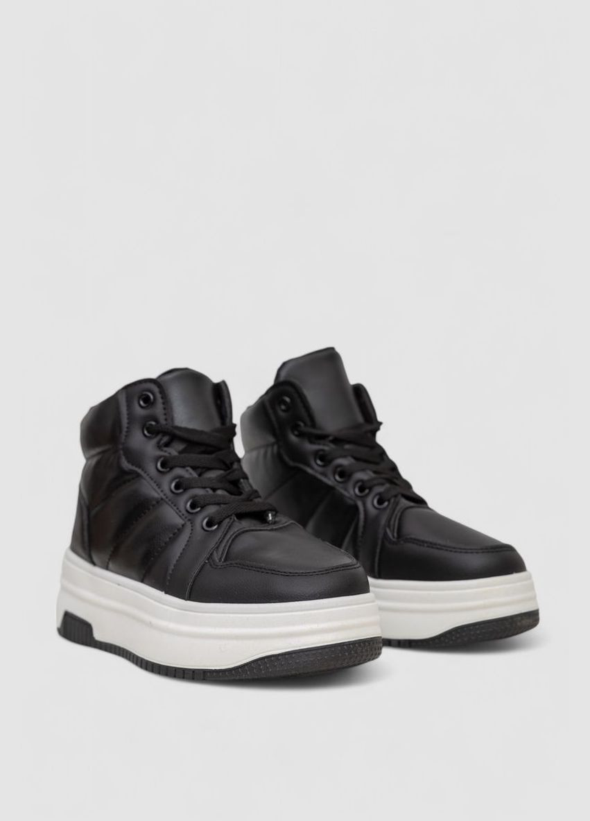 Кросівки жіночі зимові на хутрі Ager 248RAM013 чорно-білі демісезони (338370564)