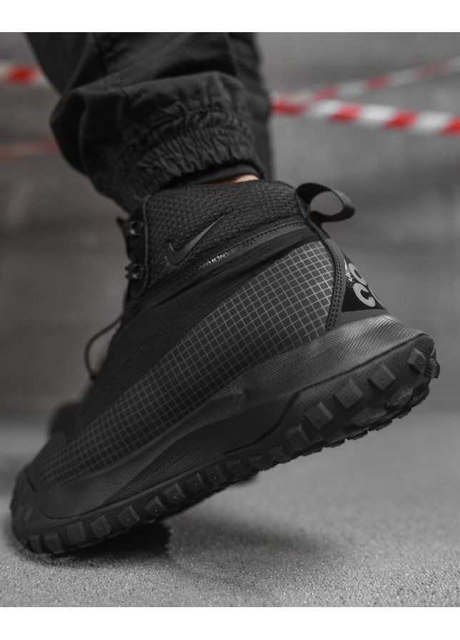 Чорні Зимовий чоловічі термо кросівки goretex black No Brand