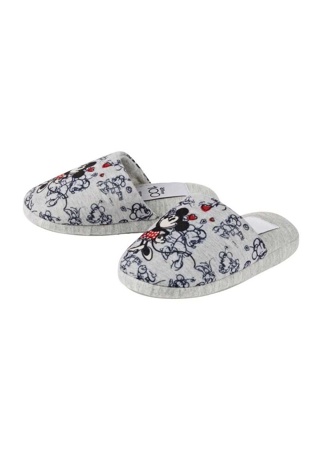 Серые домашние тапочки с антискользящей подошвой для девочки minnie mouse 447495 Disney