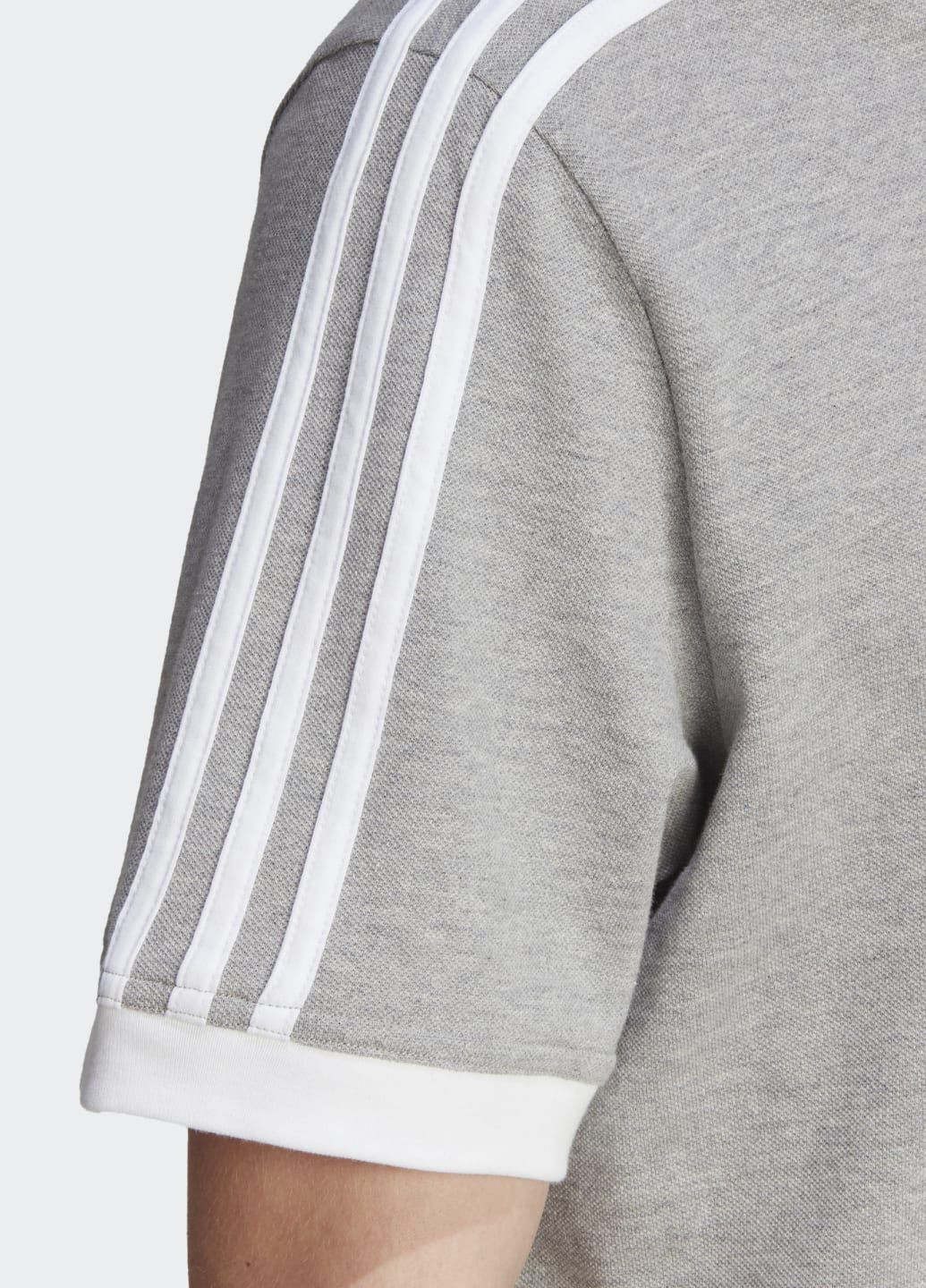 Серая футболка-поло adicolor classics 3-stripes adidas