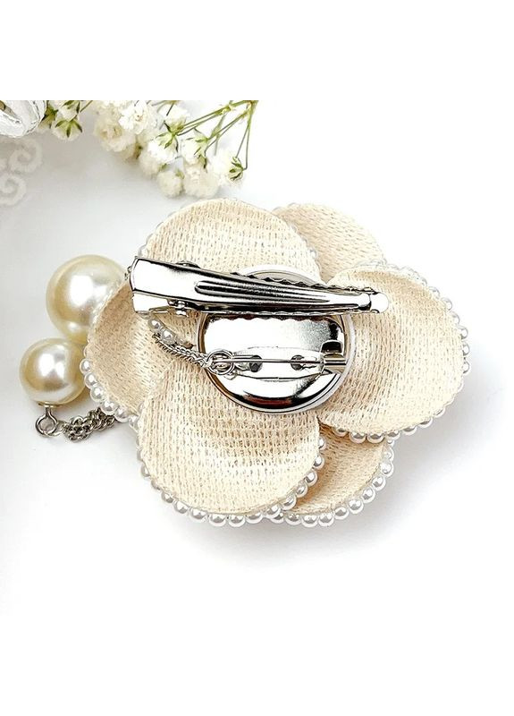 Брошка жіноча у вигляді квітки матеріал твід з підвісками та перлинами Xuping Jewelry (330618892)