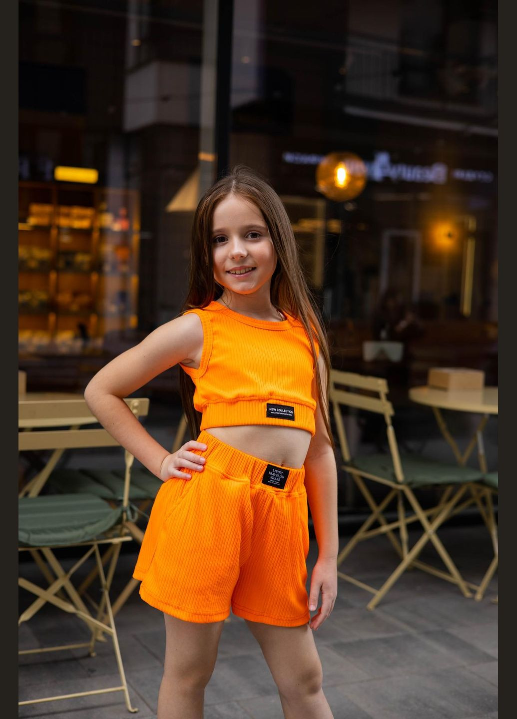 Помаранчевий літній костюм літній з шортами IRmAS спортивна