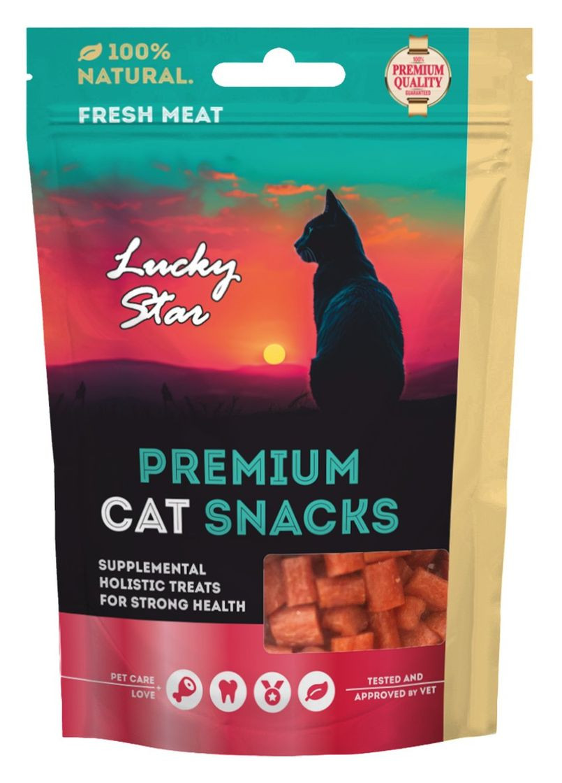 Лакомство для кошек ТМ"" Кусочки вяленого лосося, 65г Lucky Star (315598759)
