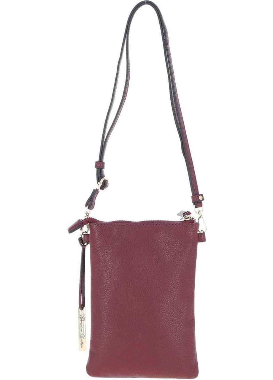 Сумка клатч жіноча шкіряна через плече для смартфона маленька Бордовий 40674 Ashwood (361970351)
