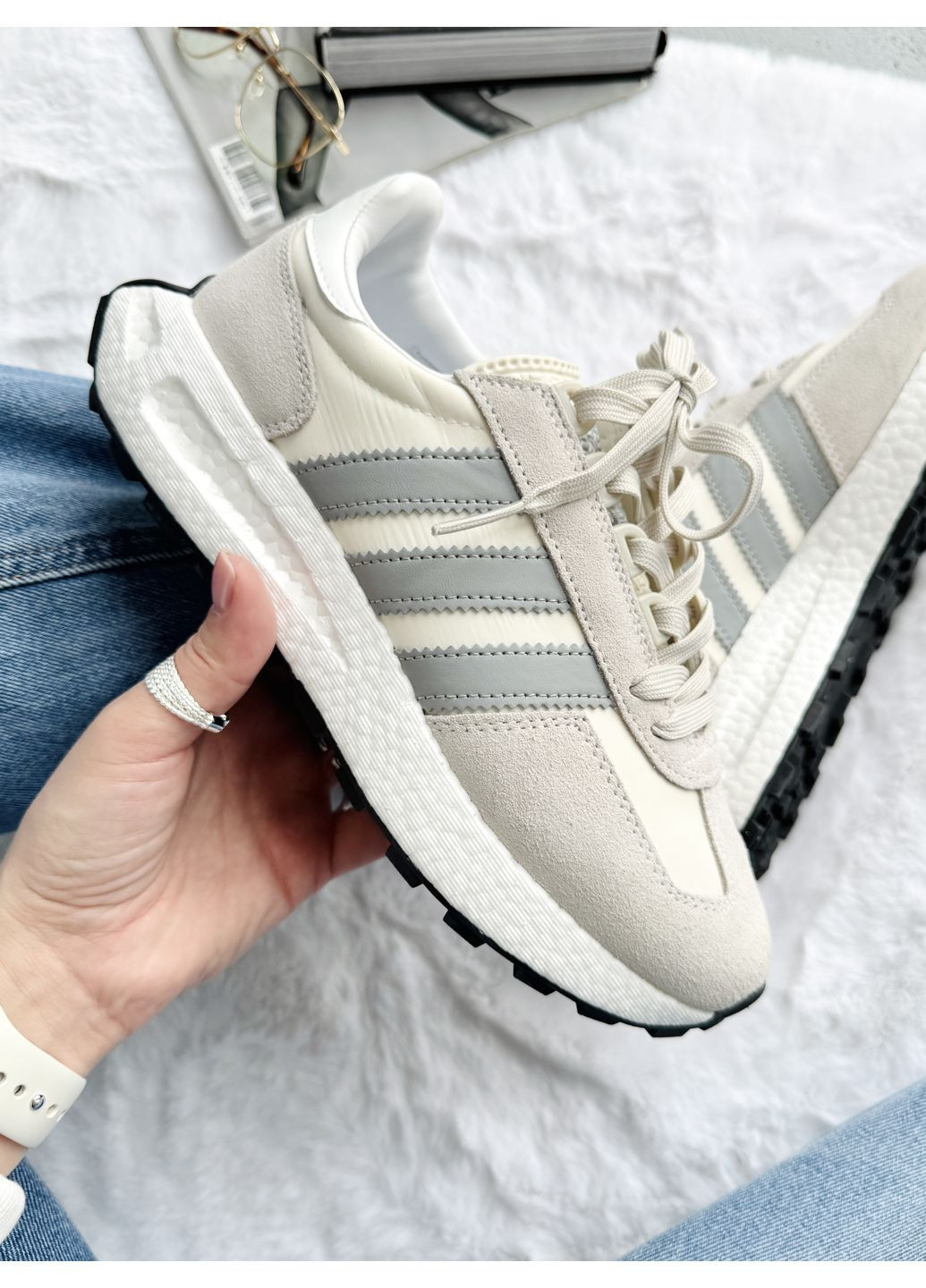 Сірі Осінні кросівки чоловічі adidas retropy e5 white / grey адідас ретропи е5 No Brand