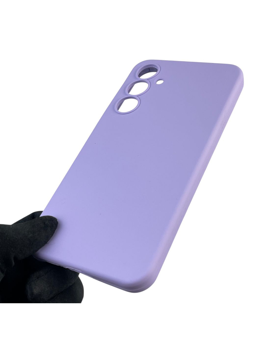 Чохол для Galaxy A55 5G (SM-A556B) силіконовий з мікрофіброю нековзний на самсунг а55 5г бузковий Samsung (366389429)