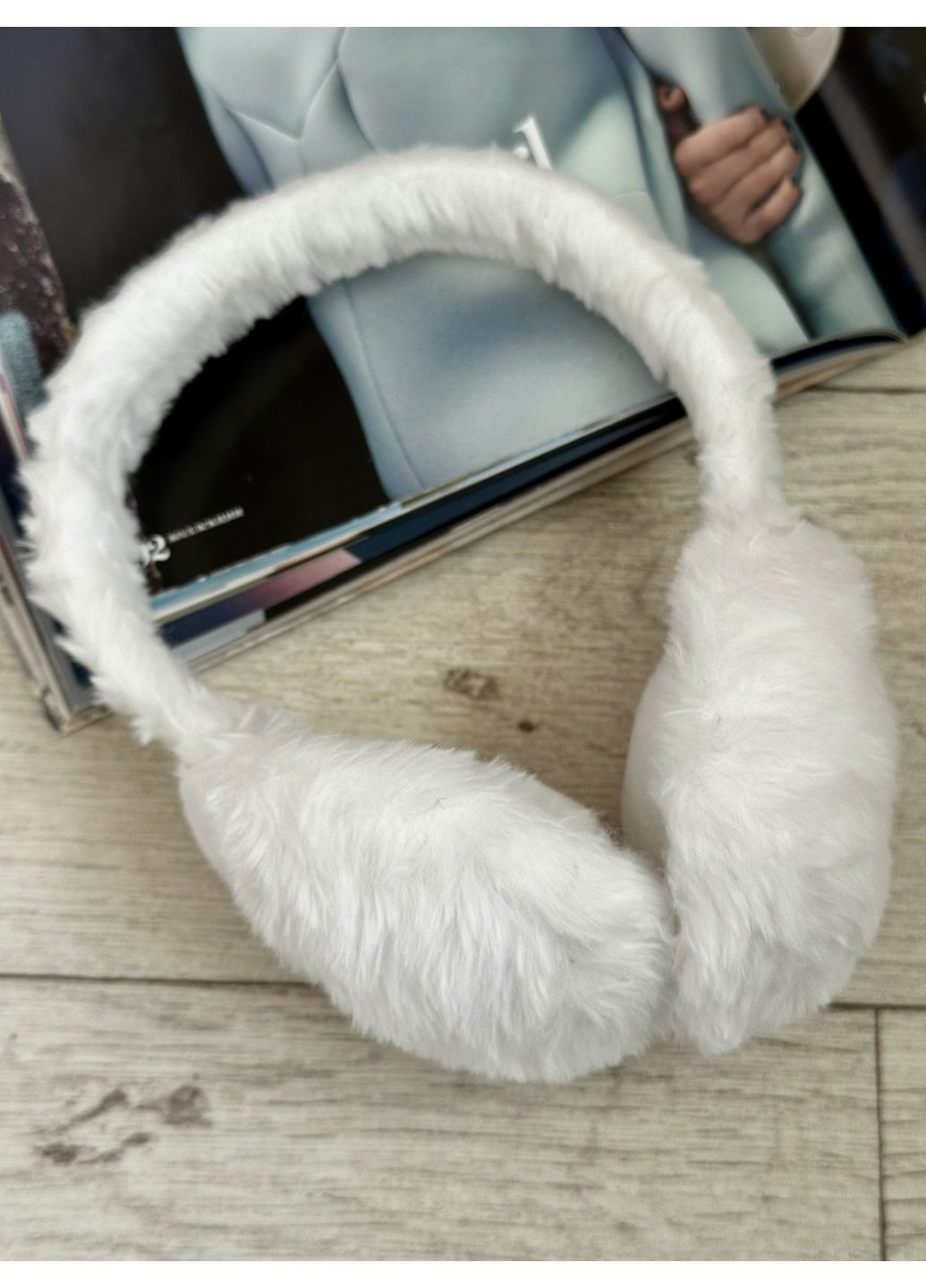 Наушники меховые складные Белый One Size (410) No Brand (362698439)