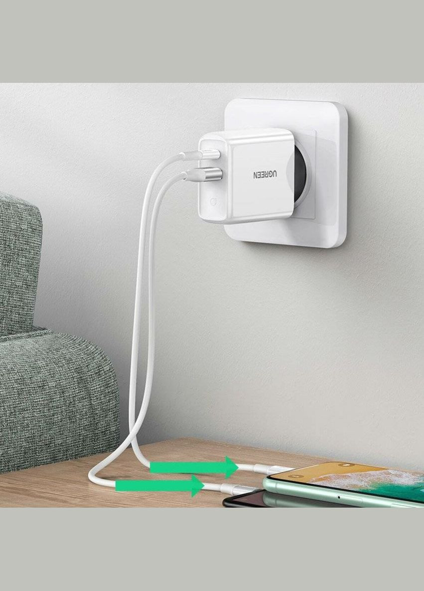 Сетевое зарядное устройство для 38W USB-C Wall Charger EU (White) (UGR-60468) Ugreen CD170 (340277939)