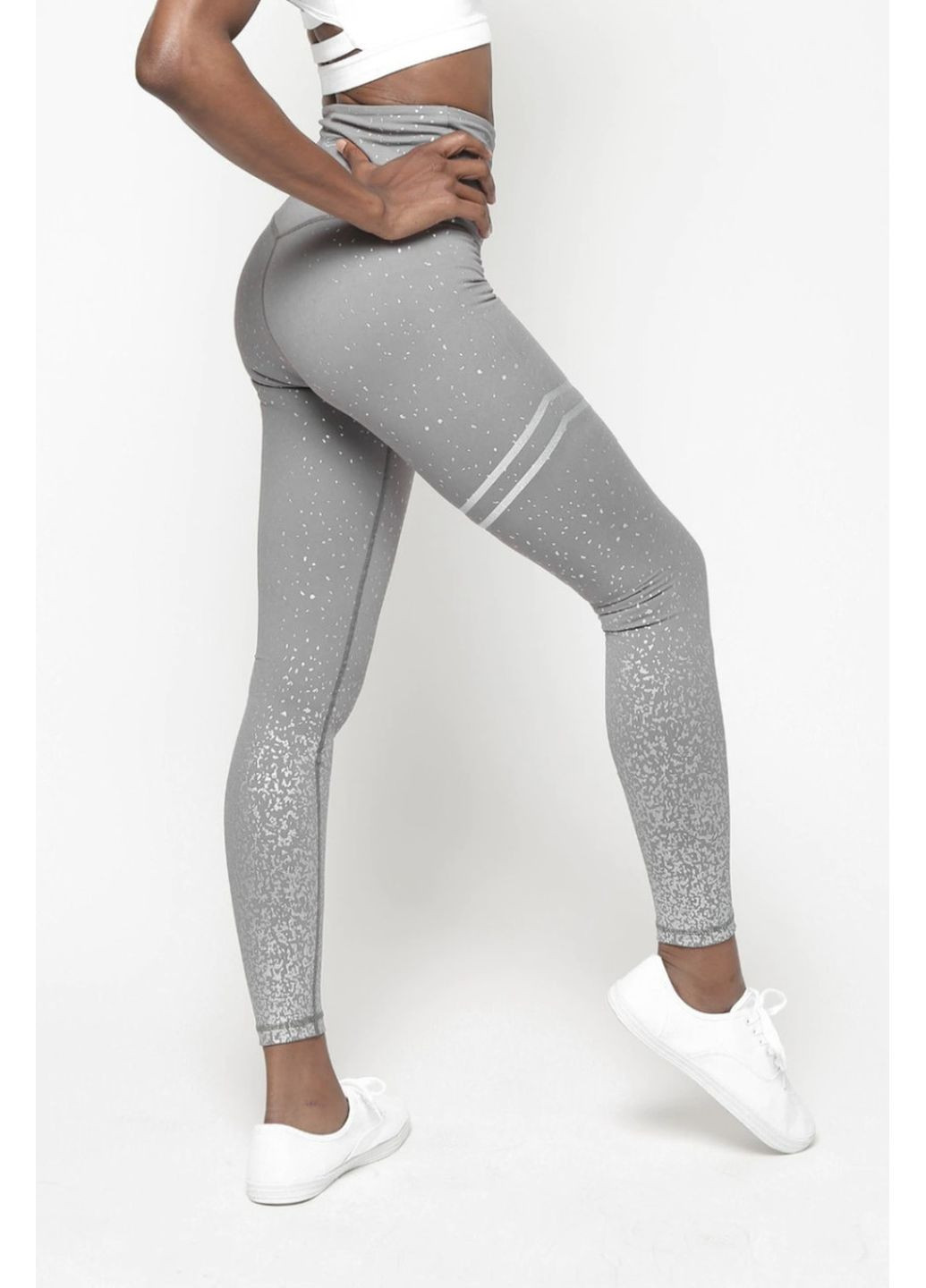 Легінси жіночі спортивні 6080 S сірі Fashion (294067222)