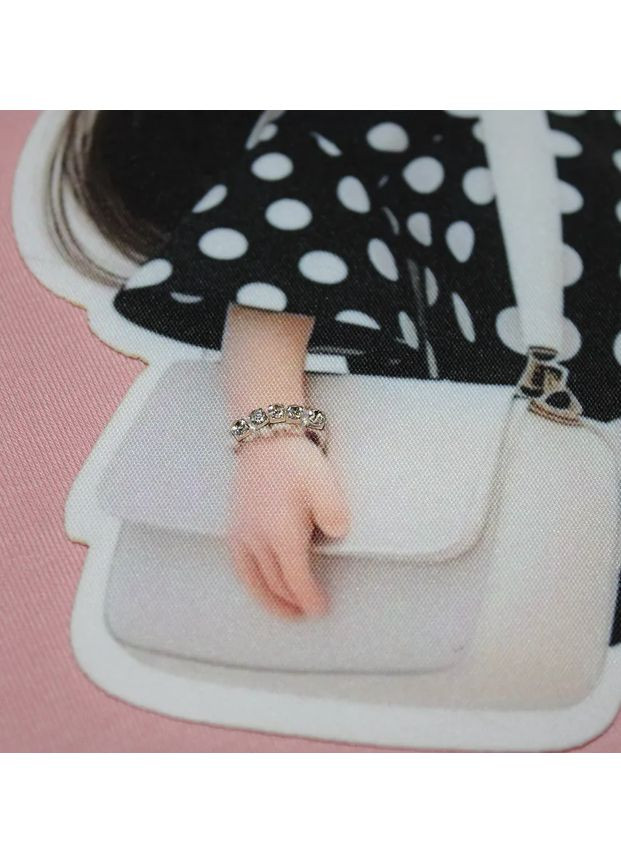 Нашивка тканева з декором фігурна "Дівчинка в горох" (7598) No Brand (363319963)