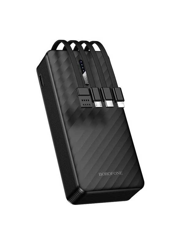 Зовнішній акумулятор BJ84A Smooth power bank with four cables(20000mAh) Чорний Borofone (391269813)